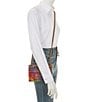 Color:Multi - Image 4 - Plaid Fabric Mini Kensington Rhinestone Embellished Shoulder Bag