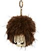 Kurt Geiger London Pom Pom Eagle Bag Charm, Color:Open Brown - Image 3