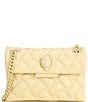 Color:Cream - Image 1 - Solid Quilted Mini Kensington Drench Crossbody Bag