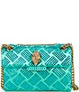 Color:Green - Image 1 - Quilted Tonal Stone Crossbody Bag