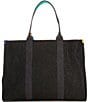 Color:Black other - Image 2 - Raffia Straw XXL Southbank Tote Bag