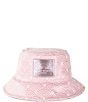 Color:Pale Pink - Image 1 - Rainbow Print Bucket Hat