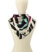 Kurt Geiger London Rainbow Zebra Square Scarf - Image 5
