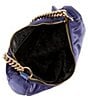 Kurt Geiger London Recycled Navy Nylon Rhinestone Eagle Quilted Crossbody Bag, Color:Navy - Image 3