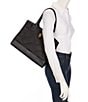 Color:Black - Image 4 - Recycled SQ Small Shopper Tote Bag