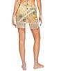 Color:Open White - Image 2 - Seashell Printed Fringe Trim Sarong Swim Cover-Up