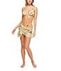 Color:Open White - Image 5 - Seashell Printed Fringe Trim Sarong Swim Cover-Up