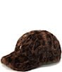 Kurt Geiger London Shaggy Leopard Faux Fur Baseball Hat - Image 3