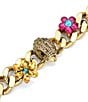 Kurt Geiger London Signature Eagle Floral Link Line Bracelet