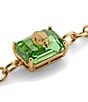 Kurt Geiger London Signature Eagle Gem Link Line Bracelet, Color:Light Green - Image 2