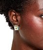 Kurt Geiger London Signature Eagle Gem Stud Earrings, Color:Crystal Abalone - Image 3