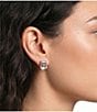 Kurt Geiger London Signature Eagle Oval Crystal Gem Stud Earrings - Image 2