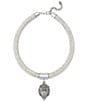 Kurt Geiger London Signature Eagle Mesh Chunky Rope Statement Collar Necklace - Image 1