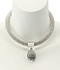 Kurt Geiger London Signature Eagle Mesh Chunky Rope Statement Collar Necklace - Image 4