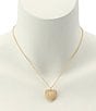 Kurt Geiger London Signature Eagle Pave Heart Short Pendant Necklace - Image 4