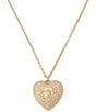 Kurt Geiger London Signature Eagle Pave Heart Short Pendant Necklace - Image 1