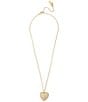 Kurt Geiger London Signature Eagle Pave Heart Short Pendant Necklace - Image 2