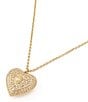 Kurt Geiger London Signature Eagle Pave Heart Short Pendant Necklace - Image 3