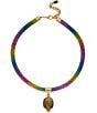 Color:Multi - Image 3 - Signature Eagle Rainbow Mesh Collar Necklace