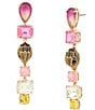 Kurt Geiger London Signature Eagle Resin Gemstone Linear Earrings - Image 1