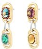 Kurt Geiger London Signature Eagle Resin Gemstone Link Drop Earrings - Image 2