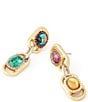 Kurt Geiger London Signature Eagle Resin Gemstone Link Drop Earrings - Image 3