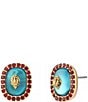 Kurt Geiger London Signature Eagle Resin Gemstone Stud Earrings - Image 1