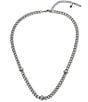 Color:Silver - Image 1 - Signature Eagle Station Chain Collar Necklace