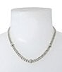 Color:Silver - Image 2 - Signature Eagle Station Chain Collar Necklace