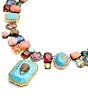 Kurt Geiger London Signature Eagle Stone Gem Statement Collar Necklace, Color:Multi - Image 2