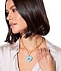 Kurt Geiger London Signature Evil Eye Turquoise Heart Short Pendant Necklace, Color:Turquoise - Image 3