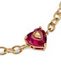 Kurt Geiger London Signature Heart Gem Charm Bracelet, Color:Pink/Gold - Image 2