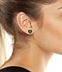 Kurt Geiger London Signature Heart Gem Stud Earrings, Color:Green/Gold - Image 3