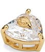 Kurt Geiger London Signature Heart Gem Stud Earrings, Color:Crystal/Gold - Image 2