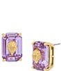 Color:Purple - Image 1 - Signature Stone Stud Earrings