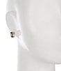 Kurt Geiger London Signature Stone Stud Earrings, Color:Light Blue - Image 2