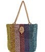 Kurt Geiger London Small Block Party Rainbow Rhinestone Mini Tote Bag, Color:Mult/Other - Image 1