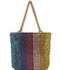 Kurt Geiger London Small Block Party Rainbow Rhinestone Mini Tote Bag, Color:Mult/Other - Image 2