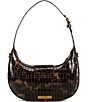 Kurt Geiger London Croco Small Chelsea Hobo Bag, Color:Black/Other - Image 2