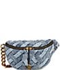 Kurt Geiger London Small Kensington Denim Quilt Belt Bag, Color:Navy - Image 1