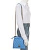 Kurt Geiger London Small Kensington Quilted Drawstring Bucket Bag, Color:Blue - Image 4