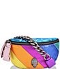Color:Rainbow - Image 1 - Small Kensington Metallic Leather Soft Belt Bag