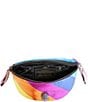 Color:Rainbow - Image 2 - Small Kensington Metallic Leather Soft Belt Bag