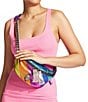Color:Rainbow - Image 5 - Small Kensington Metallic Leather Soft Belt Bag