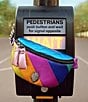 Color:Rainbow - Image 6 - Small Kensington Metallic Leather Soft Belt Bag