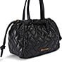 Kurt Geiger London Kensington Small Quilted Slouchy Drawstring Tote Bag, Color:Black - Image 2