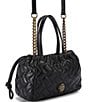 Kurt Geiger London Kensington Small Quilted Slouchy Drawstring Tote Bag, Color:Black - Image 3