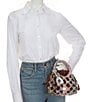 Kurt Geiger London Small Macrame Crystal Clutch, Color:Wine - Image 4