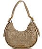 Kurt Geiger London Small Puff Gold Rhinestone Hobo Bag, Color:Beige Glitz - Image 2