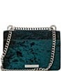 Color:Teal - Image 2 - Small Shoreditch Velvet Bow Crossbody Bag